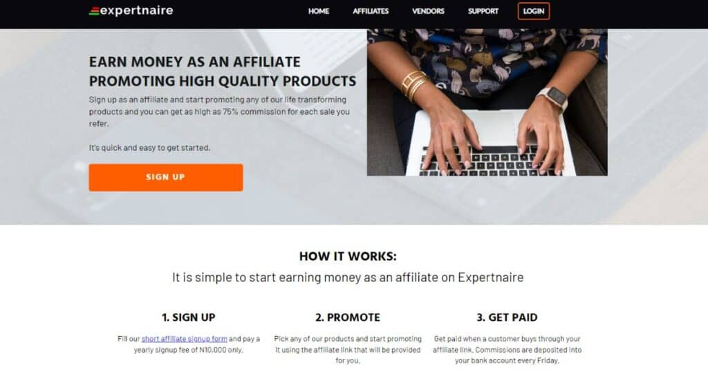 Expertnaire Affiliate Website