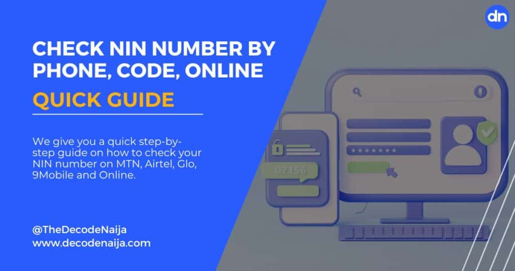 How to Check NIN Number on MTN, Airtel, Glo, 9Mobile, by Phone and Online NIMC