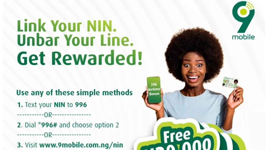 How to Link NIN to 9Mobile, NIN Code for MTN, NIN Code to Check NIN on 9Mobile (Etisalat)