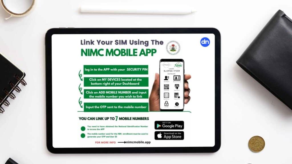 How to Link NIN to SIM with the NIMC App (NIMC Mobile App) - DecodeNaija